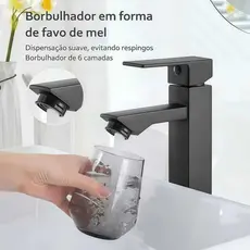Torneira de água fria para banheiro em aço inoxidável Preto/Prata/ouro FABN