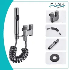 Kit Ducha Higiênica Banheiro, Saída Dupla G1/2 Com Pulverizador Bidê Montado Na Parede