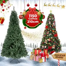 Árvore de Natal Dinamarca Verde 210 Cm 750 Galhos Magizi