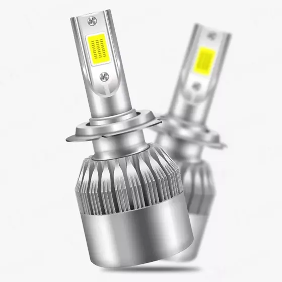 Kit Lâmpada Farol Super Led Headlight C6 2d 72w 6000k