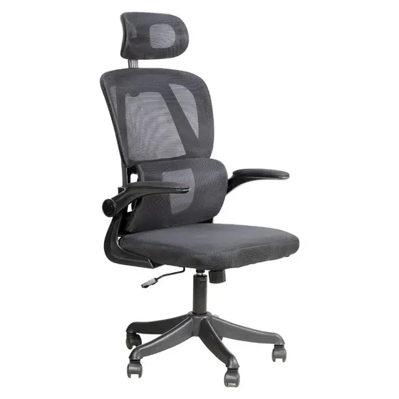 Cadeira Escritório Ergonômica Giratória Apoio Braços e Lombar Syberflex