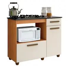 BALCÃO PARA COOKTOP 05 BOCAS 2 PORTAS 1 GAVETA VIOLETA KAIKI