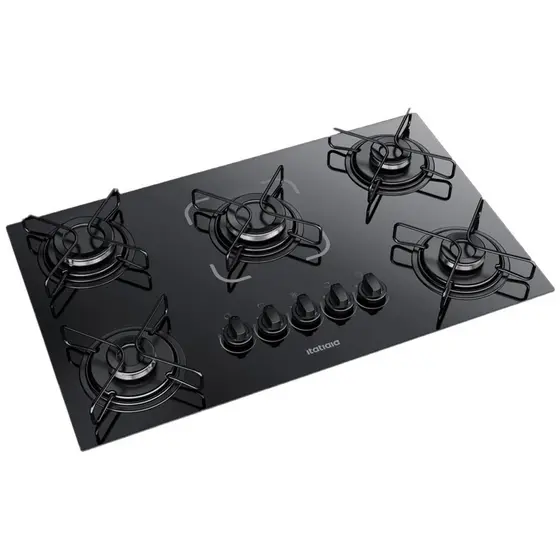 COOKTOP FOGÃO ITATIAIA ESSENCIAL 5 BOCAS BIVOLT PRETO