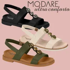 Sandalia Ortopedica Modare Feminina Ultra Conforto Pedraria