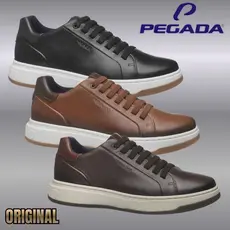 Sapatenis Masculino Couro Pegada Ortopedico Conforto