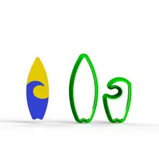 Cortador De Plástico Para Pasta Americana Prancha Modular - Praia Surf