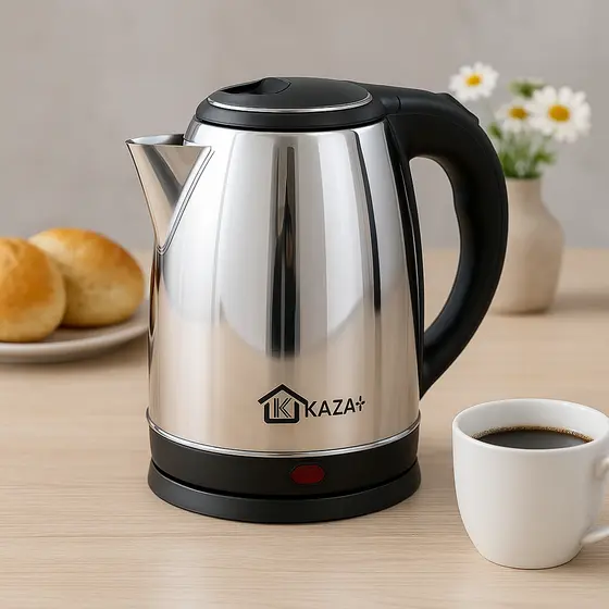 Chaleira Elétrica 1.8L Inox 110V ou 220V Jarra Kaza+ Desligamento Automático Sem fio