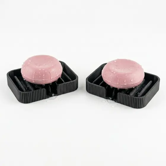 Kit 2 Saboneteiras com Drenagem | Banheiro + Cozinha Sabonete Seco 3x Mais | Anti Meleca