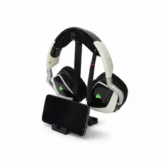 Suporte Gamer Headset e Celular 2 em 1 | Organizador Mesa Setup Gaming | Stand Fone Smartphone Preto