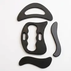 Kit 4 Ferramentas Liberação Miofascial Massagem Gua Sha Corpo Relaxamento Muscular Dor Costas Fisio