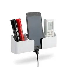 Suporte Organizador Parede Celular Controle Remoto Branco