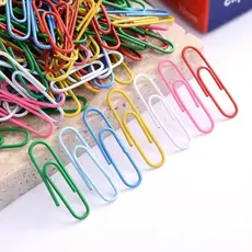 Clips Para Papel Colorido 100/200/300 Unidades - Cores Sortidas - Prendedor de papel - Clipes De Papel