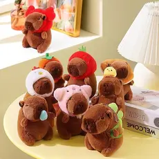Chaveiro Capivara de Pelúcia Tartaruga Mochilla Chave Fofinho Bolsa Presente Brinquedo Capybara Criança Tumblr Capivara
