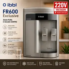 Purificador de Água IBBL FR600 Exclusive Prata Compressor 220V Água Gelada e Natural