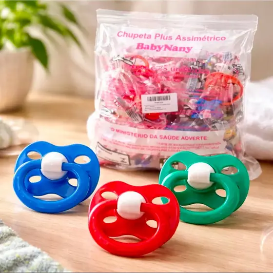 Chupeta Plus Bico Anatomico  Pacote  25  Unidades  Menino