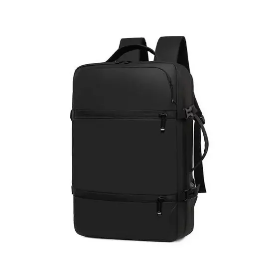 Mochila de Couro Executiva Viagem Impermeável USB Masculina e Feminina Reforçada Mala para Notebook