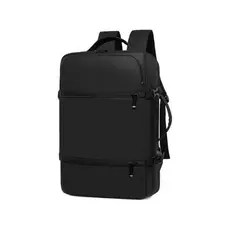 Mochila de Couro Executiva Viagem Impermeável USB Masculina e Feminina Reforçada Mala para Notebook
