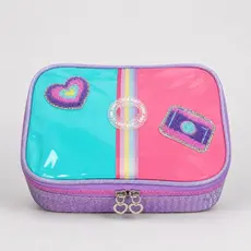 Estojo Box Teen Patches Escolar Feminino Moderno Grande