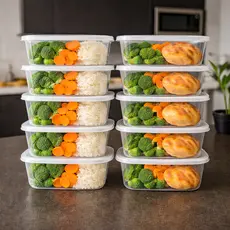 Pote Vasilha Marmitas Fitness 1000 ml - Plástico, Alimentos, Organizadoras, Frezzer e Microandas