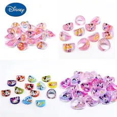 Aleatório 20 Pçs Disney Dos Desenhos Animados Anel Acrílico Mão Das Crianças Jóias Mickey Elsa Princesa Menina Brinquedo