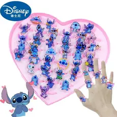 10/20 Pçs Disney Anime Ponto Anel Kawaii Lilo Crianças Acrílico Acessórios Dos Desenhos Animados Brinquedo Presentes