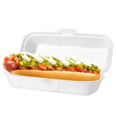 100 Lancheiras Isopor BH04 Térmica - Hot Dog, Lanches e Porções