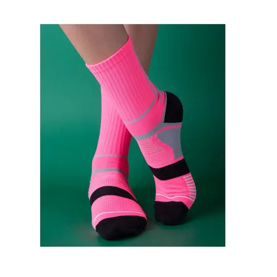 Meia De Ciclismo Vistho Reflexx Refletivo Rosa Tam 33/38