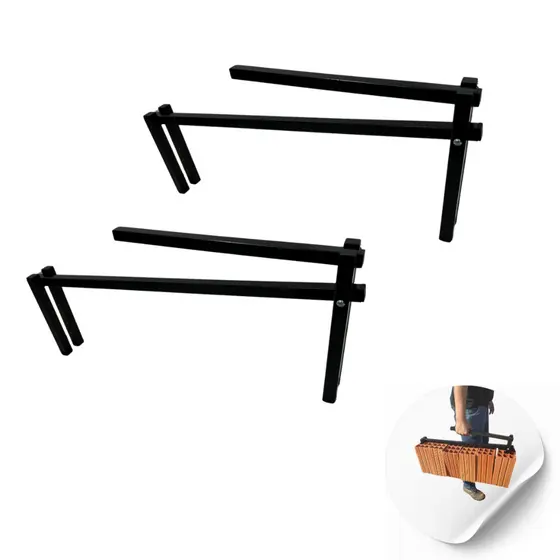 Kit 2 Pegadores Tijolo Bloco Manual Para Construção Facilitador de Trabalho Suporta até 15kg