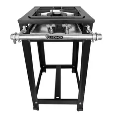 Fogão Industrial 1 Boca Dupla Queimador Duplo C Pés 30x30 Ludinox