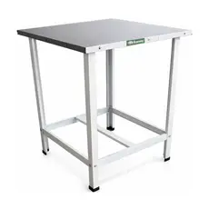 Mesa De Serviço Reforçada Açougue Padaria 70x70 Inox Cristal Aço