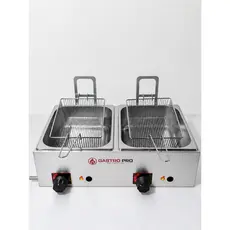 Fritadeira 2 Cubas a Gás Cesto de Inox 5 litros Cada Cuba Pastelaria Lanchonete Gastro Promoção