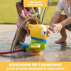 Irrigador Infantil Canarinho Campeao Brinquedo Jatos Divertidos Hexa Verde Amarelo Torcida Copa