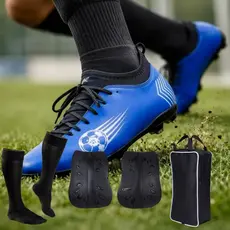 Chuteira Campo Meia Adulto Trava Fixa Resistente Porta Chuteira Caneleira Meião Desempenho Jogo