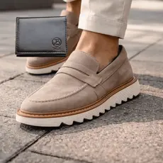 Sapato Social Oxford Giuseppe Confortável Masculino Social Brogue + Carteira Festa Casamento