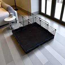 Cercadinho Reforçado 30x30 com Kit Modular, Bandeja, Tapete Lavável e Duas Tampas para Pet