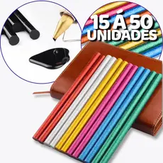 50 Bastão De Cola Quente Com Glitter Refil Colorido Preto Artesanato Decoração 10cmx7mm