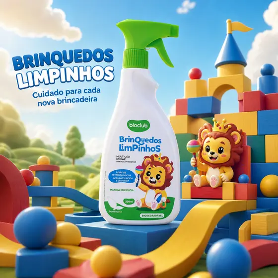 Detergente para Limpeza de Brinquedos Natural - Brinquedos Limpinhos Bioclub® 500ml
