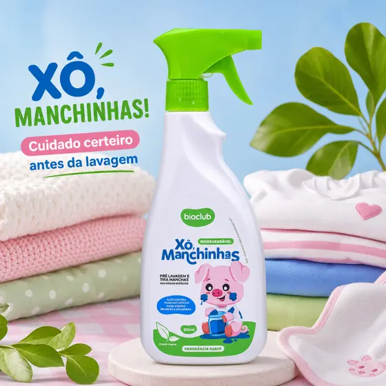 Alvejante Tira Manchas Sem Cloro - Xô Manchinhas Bioclub® 500ml