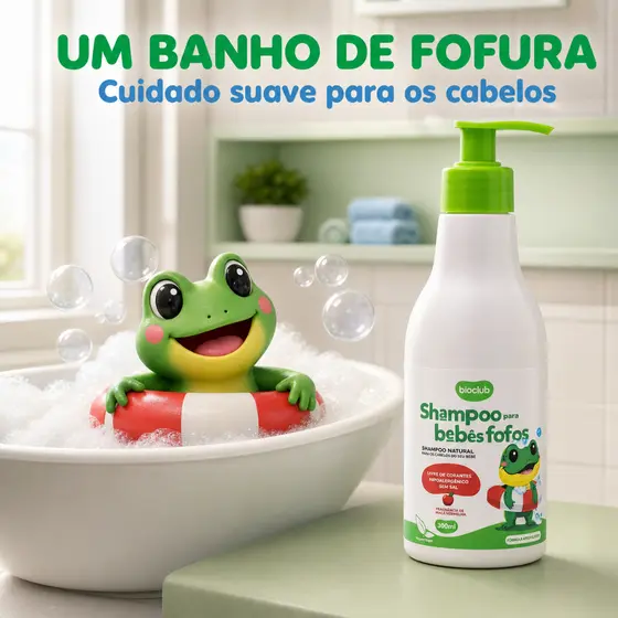 Shampoo Infantil Baby - Shampoo para Bebês Fofos Bioclub® 300ml