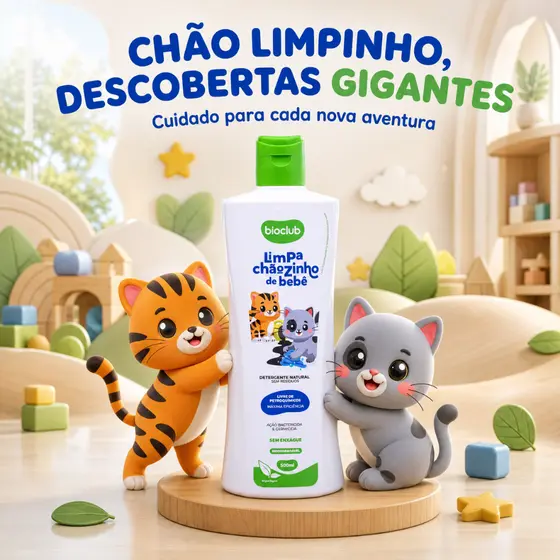 Limpeza de Chão Infantil Baby - Limpa Chãozinho de Bebê Bioclub® 500ml