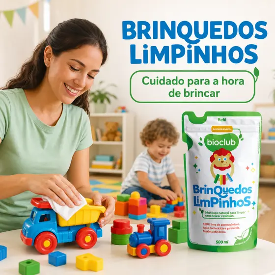 REFIL Detergente para Limpeza de Brinquedos Natural - Brinquedos Limpinhos Bioclub® 500ml
