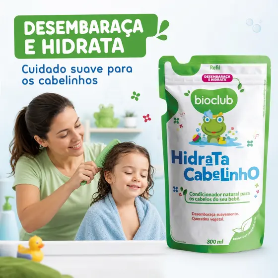 REFIL Condicionador Infantil Baby - Hidrata Cabelinho Bioclub® 300ml