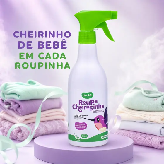 Roupa Cheirosinha Cheirinho de Flor (Algodão e Melissa) Bioclub® 500ml - Água de Cheiro de Passar