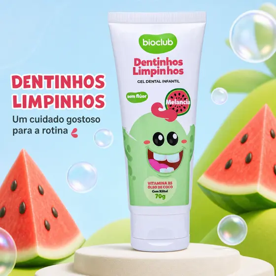 Gel Dental Infantil Sem Flúor - Melancia