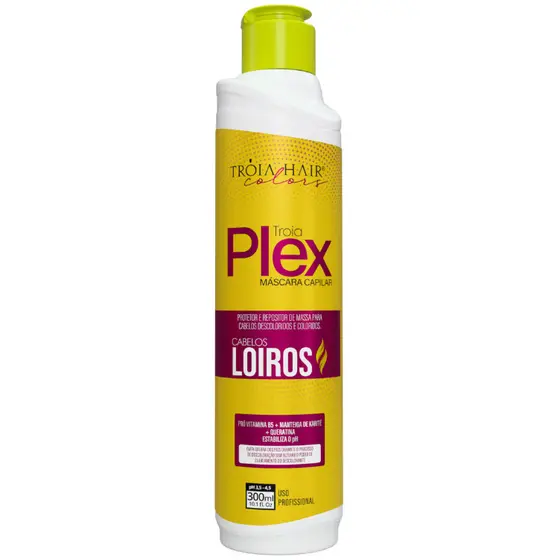 Troia Blond Plex Profissional - Tratamento Fortalecedor Pré e Pós-Descoloração - Troia Hair 300ml