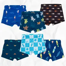 Sunga Boxer Infantil Juvenil Praia Piscina Estampada Proteção Solar UV com Cordão e Elastano