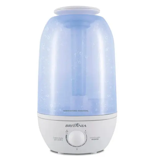 Umidificador De Ar Ultrassônico 2,4l Bivolt Britânia Branco