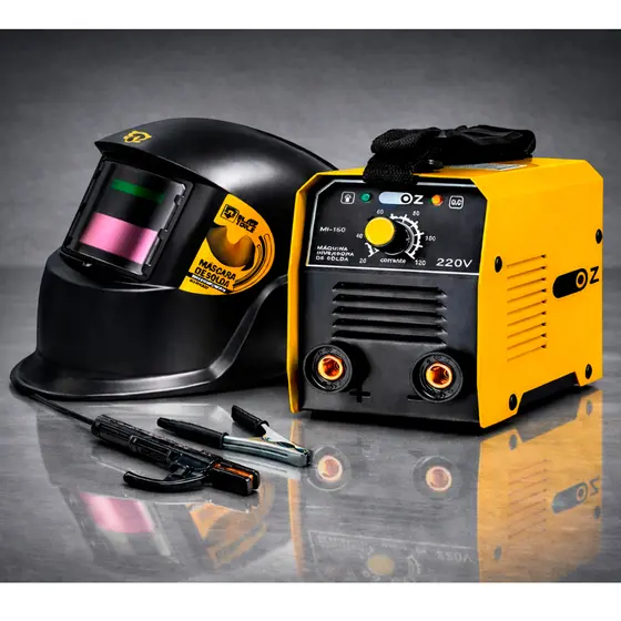 Maquina De Solda Inversora Eletrica Portátil Mma + Mascara