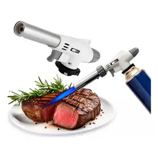 Maçarico Culinário Profissional Para Cozinha e Confeitaria aço inox 1300 graus
