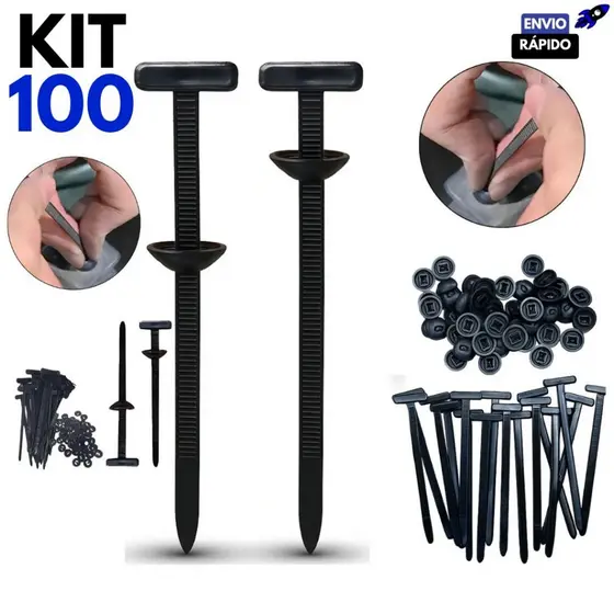 Kit Abraçadeira Nylon Enforca Gato Cinta Plástica Profissional Universal Trava Automático Carro